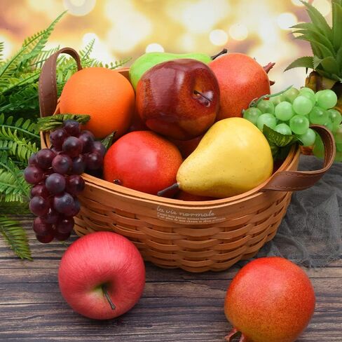 Luckforest Artificial Fruits Pack, Fake Fruits for Home Decor Simulation Fruit Set, Faux Fruits Modle Set for Home Kitchen Table Decor Photography Props, Mix Fruits 6Pcs/Set in Saudi Arabia