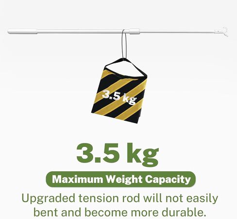 قضيب سحب ميلين للستائر والظلال اللاسلكية، قضيب سحب تلسكوبي من 16.5 بوصة إلى 29.7 بوصة شماعة ملابس سهلة سحب ظلال النوافذ لأعلى ولأسفل - (أبيض، عبوة واحدة) in Kuwait