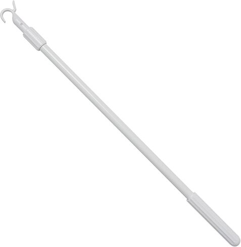 MiLin Draw Rod for Cordless Blinds and Shades, Pull Rod Telescopic 16.5in to 29.7in Clothes Hook Hanger Easy to Pull the Window Shades Up and Down - (White, 1 Pack) in Saudi Arabia
