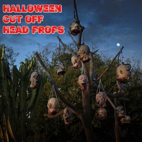 رأس مقطع الرأس، رأس دماء حاد ومرعب في الهالوين مع شعر مستعار تنكري من اللاتكس (زومبي) in Kuwait
