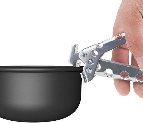 Cyberone Aluminum Bowl Pot Gripper Pan Gripper Hot Dish Plate Holder Pot Holder Lifter Clip Clamp for Outdoor Cooking Camping Picnic BBQ Length 4.9" in Saudi Arabia