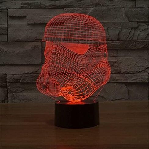 مصباح اضاءة ليلية LED وهمي ثلاثي الابعاد من ستورم تروبر، يعمل باللمس بـ7 الوان متغيرة للطاولة والمكتب وديكور الغرفة in Kuwait