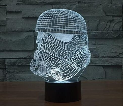 مصباح اضاءة ليلية LED وهمي ثلاثي الابعاد من ستورم تروبر، يعمل باللمس بـ7 الوان متغيرة للطاولة والمكتب وديكور الغرفة in Kuwait
