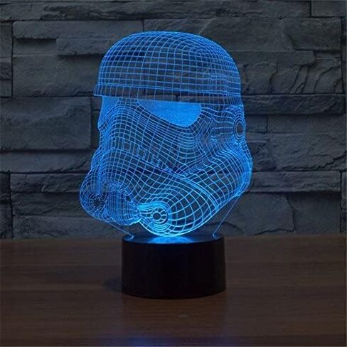مصباح اضاءة ليلية LED وهمي ثلاثي الابعاد من ستورم تروبر، يعمل باللمس بـ7 الوان متغيرة للطاولة والمكتب وديكور الغرفة in Kuwait