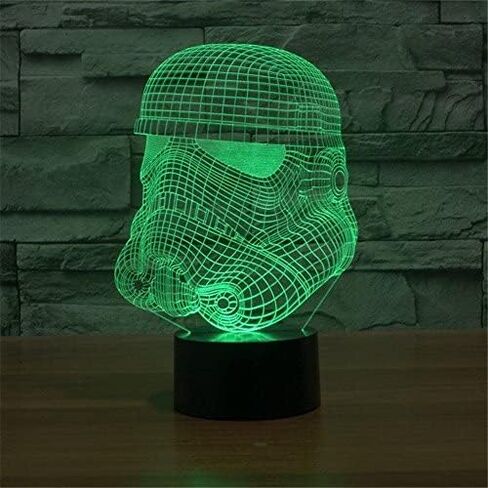 مصباح اضاءة ليلية LED وهمي ثلاثي الابعاد من ستورم تروبر، يعمل باللمس بـ7 الوان متغيرة للطاولة والمكتب وديكور الغرفة in Kuwait