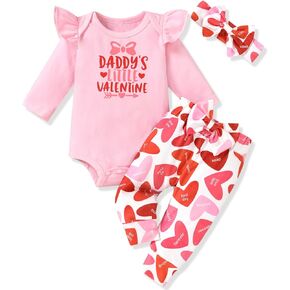 HINTINA Preemie Newborn Infant Baby Girl 1st First Valentines Outfits