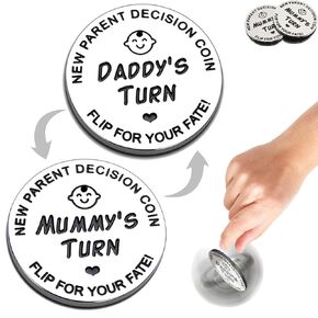 Baby Shower Gifts Parents Decision Coins for New Mom&Dad,Funny New Baby Gifts New Mom Gifts New Parents Gifts for Couples,Postpartum Gifts for Mom Essentials in Saudi Arabia