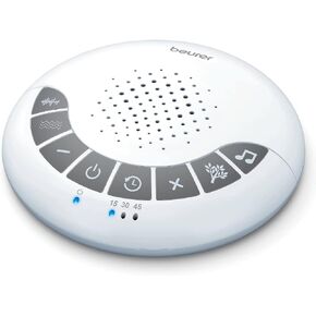Beurer White Noise Machine, Sound Asleep for Home, Office, Baby Non-Looping Soothing for Relaxation & Portable Travel with Natural Sound Choices & Noise Cancelling, Adjustable Volume, WN50