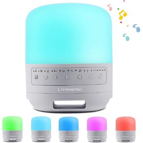 جهاز ضوضاء أبيض من LiviNGPAi مع ضوء ليلي قابل للتعديل، 35 صوتًا مهدئًا عالي الدقة، ضوء متغير اللون 0-100، آلة صنع ضوضاء النوم المحمولة للمنزل والمكتب والسفر in Kuwait