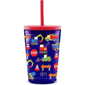 Simple Modern Toddler Cup Plastic BPA-Free Tritan Tumbler with Silicone Straw Lid | Reusable and Durable for Kids, Boys, Girls | Classic Collection | 12oz, Unicorn Rainbows in Kuwait