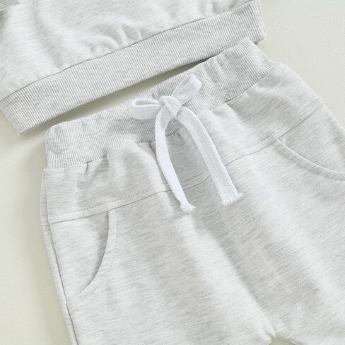 MAYUMMPY Baby Boys Girl Solid Color Outfit Sweatsuit Crewneck Sweatshirt Sweatpants Pants Set Fall Winter Clothes in Saudi Arabia