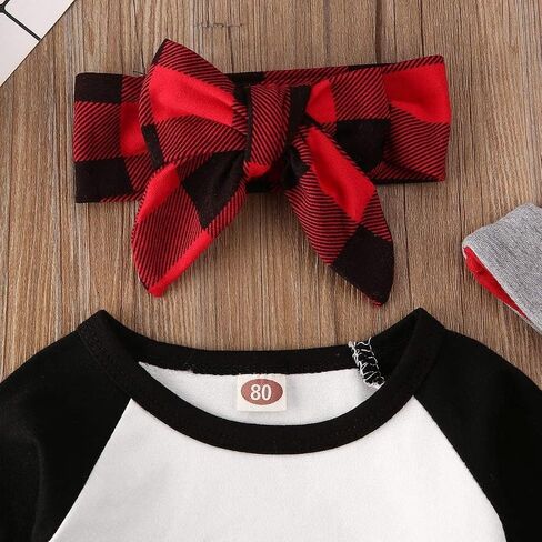 FYBITBO My First Christmas Baby Boy Girl Outfits Newborn Infant Letter Romper Shirt Pants Hat 1St Christmas Clothes Set in Saudi Arabia