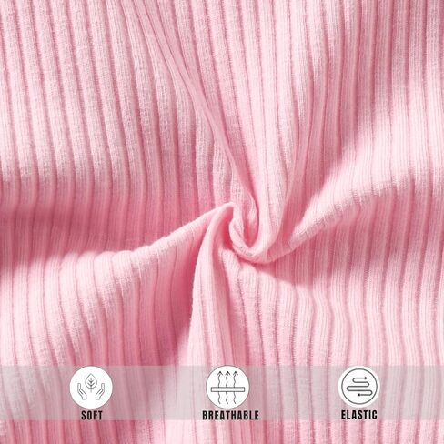 Unutiylo Preemie Newborn Baby Girls Clothes Ribbed Romper Bodysuit Pants Set Ruffle Spring Summer Outfits in Kuwait