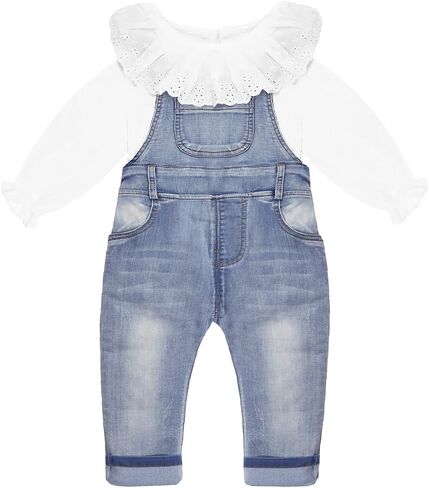 CHUMHEY Baby Pant Set,Toddler Overall Set,Little Girl Overall Shirt Cute Cartoon in Kuwait