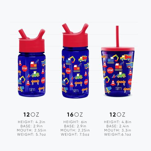 Simple Modern Toddler Cup Plastic BPA-Free Tritan Tumbler with Silicone Straw Lid | Reusable and Durable for Kids, Boys, Girls | Classic Collection | 12oz, Unicorn Rainbows in Saudi Arabia