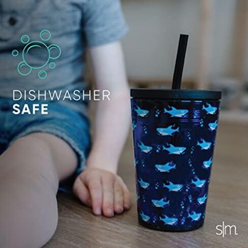 Simple Modern Toddler Cup Plastic BPA-Free Tritan Tumbler with Silicone Straw Lid | Reusable and Durable for Kids, Boys, Girls | Classic Collection | 12oz, Unicorn Rainbows in Saudi Arabia