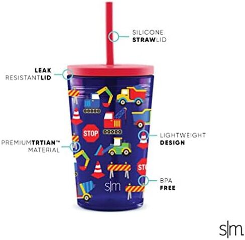 Simple Modern Toddler Cup Plastic BPA-Free Tritan Tumbler with Silicone Straw Lid | Reusable and Durable for Kids, Boys, Girls | Classic Collection | 12oz, Unicorn Rainbows in Saudi Arabia