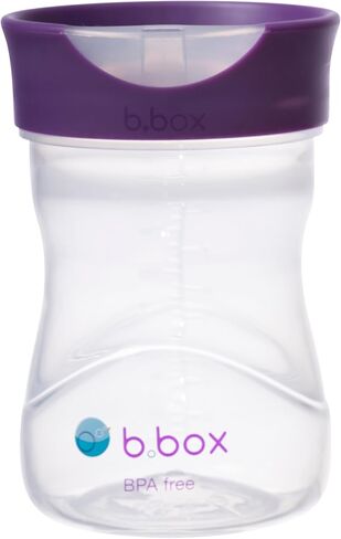 b.box Toddler Training Cup: Free Flow Opening, Great Transition from Sippy to Big Kid Cup. BPA Free, Dishwasher safe. Ages 12+ months (Grape, 8oz) in Saudi Arabia