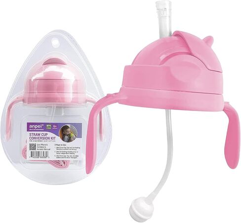3-in-1 Weighted Straw Sippy Cup Conversion Kit for Comotomo Bottles | Versatile, Leak-Proof - Easy-to-Use Solution for Babies and Toddlers | Compatible with 5oz & 8oz Bottle (Green) in Saudi Arabia