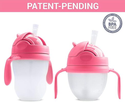 3-in-1 Weighted Straw Sippy Cup Conversion Kit for Comotomo Bottles | Versatile, Leak-Proof - Easy-to-Use Solution for Babies and Toddlers | Compatible with 5oz & 8oz Bottle (Green) in Saudi Arabia