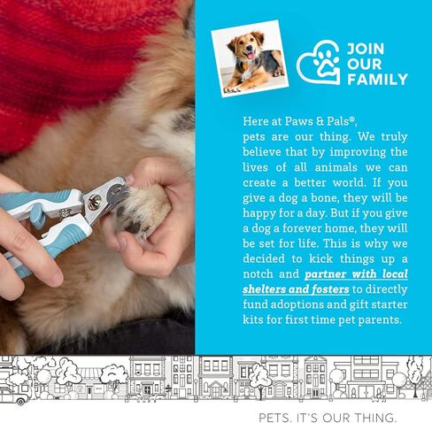 Paws & Pals Dog Nail Clipper Trimmer Scissors for Large or Small Cats and Pets –Stainless Steel Trimming Grooming Tool with Safety Latch & Non-Slip Grip for Home & Professional Use in Kuwait