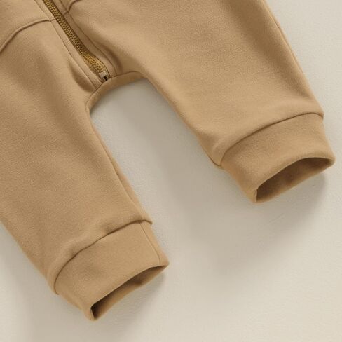 FYBITBO Infant Baby Boys Girls Clothing Zipper Hooded Jumpsuit Romper Long Sleeve Outfit Fall Winter Warm Clothes in Saudi Arabia