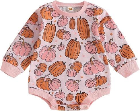 Kuriozud Newborn Baby Boy Girl Bubble Romper Fall Winter Clothes | Baby Boy Girl Sweatshirt Romper for Football Game Day, Halloween, Thanksgiving, Christmas, New Year Gift, Photoshoot, 0-18M in Saudi Arabia