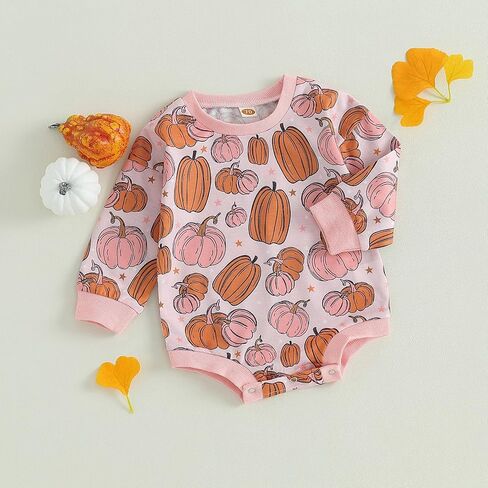Kuriozud Newborn Baby Boy Girl Bubble Romper Fall Winter Clothes | Baby Boy Girl Sweatshirt Romper for Football Game Day, Halloween, Thanksgiving, Christmas, New Year Gift, Photoshoot, 0-18M in Saudi Arabia
