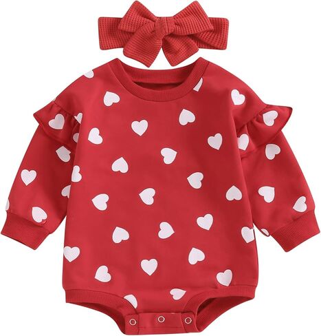Hnyenmcko Newborn Baby Girl Boy Christmas Outfit Letter Print Sweatshirt Romper Long Sleeve Santa Oversized Bubble Onesie in Saudi Arabia