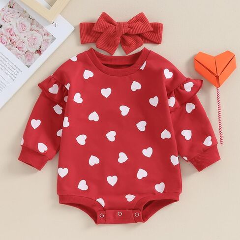 Hnyenmcko Newborn Baby Girl Boy Christmas Outfit Letter Print Sweatshirt Romper Long Sleeve Santa Oversized Bubble Onesie in Saudi Arabia