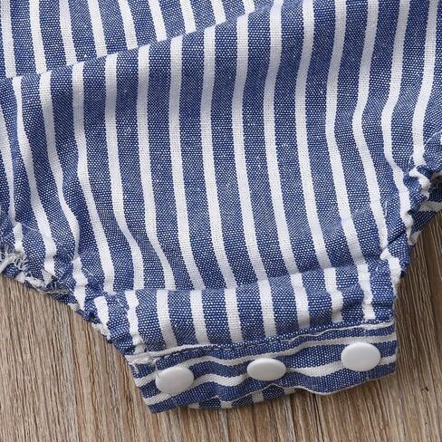 2 قطعة ملابس الفتيات حديثي الولادة بذلة مخططة رومبير Playsuit عقال ملابس 0-24 شهرًا in Kuwait