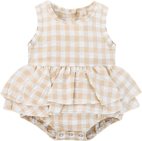 2 قطعة ملابس الفتيات حديثي الولادة بذلة مخططة رومبير Playsuit عقال ملابس 0-24 شهرًا in Kuwait