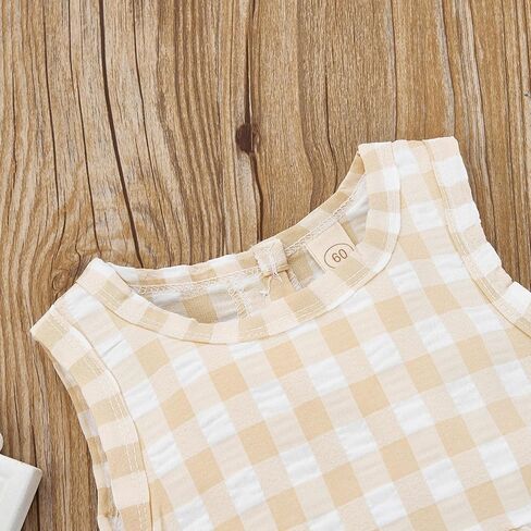 2 قطعة ملابس الفتيات حديثي الولادة بذلة مخططة رومبير Playsuit عقال ملابس 0-24 شهرًا in Kuwait