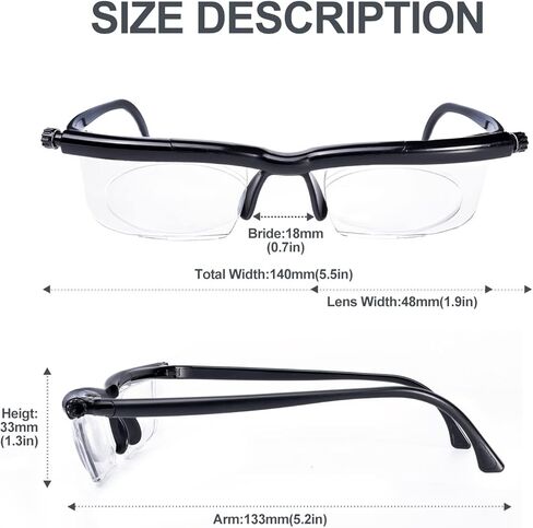 سكاي ويه نظارات قراءة مرنة قابلة للتعديل من 0D الى 350D لقراءة قصر النظر الشيخوخي in Kuwait