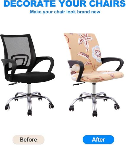 Office Chair Cover,Computer Ergonomic Chair Slipcover, Mid Back Chair Covers (Chair not Included) (Style 14) in Kuwait