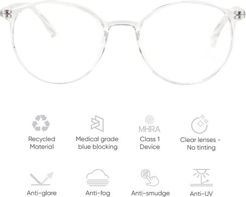 نظارات Ocushield الزرقاء لحجب الضوء تمنع إجهاد العين من الأجهزة الرقمية | تم تطويره بواسطة فاحصي البصر | للبالغين والأطفال in Kuwait