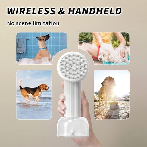 فرشاة استحمام أوتوماتيكية للكلاب من يوهبيت، فرشاة فقاعات لاسلكية محمولة للكلاب الاستحمام، فرشاة شامبو الكلاب، توليد تلقائي رقيقة وحتى الفقاعات، فرشاة استحمام للكلاب والقطط in Kuwait