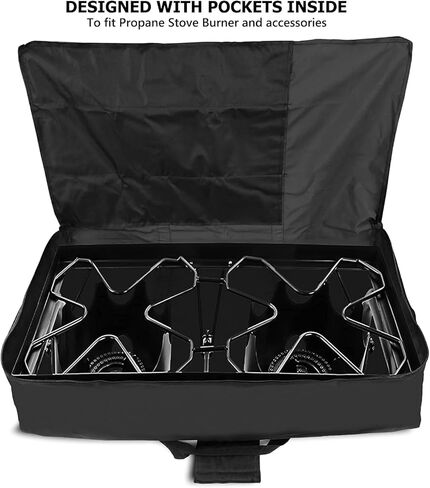 QuliMetal Carry Bag for Camp Chef 2 Burner Stoves, Heavy Duty Carry Case for Camp Chef Two Burner Briddle, 600D, UV Resistant in Kuwait