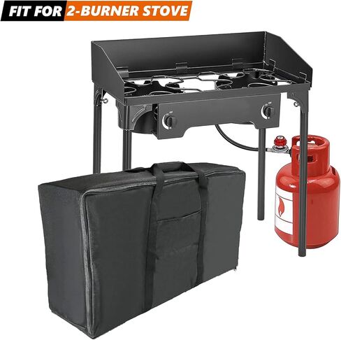 QuliMetal Carry Bag for Camp Chef 2 Burner Stoves, Heavy Duty Carry Case for Camp Chef Two Burner Briddle, 600D, UV Resistant in Kuwait