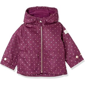 معطف أطفال بغطاء رأس للفتيات من OshKosh B'gosh، أرجواني مع نقاط فويل أنيقة بالكامل in Kuwait