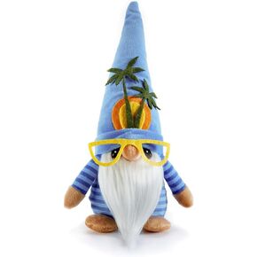 Giftcraft - Shark Gnome - Sharky، ديكور جنوم قطيفة، زخرفة جنوم سويدية Tomte، تمثال هدية Pocket Pal Gnomie، دمية قطيفة مقاس 9 بوصة