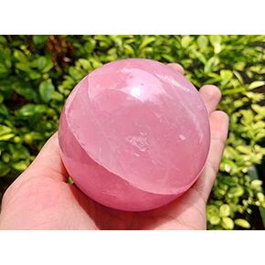 كرة Zenkeeper كبيرة من الكوارتز الوردي مقاس 5 سم، كرة كريستال وردية طبيعية للتأمل، الريكي، شفاء الكريستال، ديكور المنزل in Kuwait