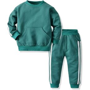 Unisex Tracksuit Baby Boys Girls Clothes Cotton Long Sleeve Zipper Sweatshirt Jacket and Pants