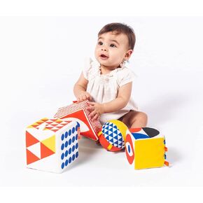 Follies The Baby Bauhaus Set - Award Winning Soft Baby Blocks and Shapes from 0 to 18 Months - Must Have Montessori Developmental Sensory Toys, Tummy Time, and Brain Development in Saudi Arabia