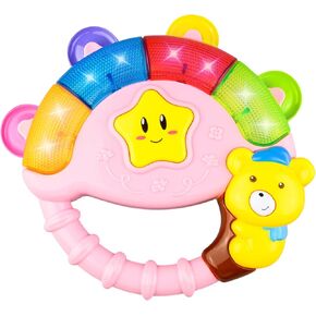 ألعاب الأطفال من OKREVIEW من 6 إلى 12 شهرًا - جرس نشاط خشخيشات للأطفال، لعبة خشخيشات موسيقية للأطفال مع أوضاع إضاءة أغنية موسيقية متعددة، ألعاب أطفال من عمر 6 إلى 12 شهرًا، هدايا عيد الميلاد والكريسماس للأولاد والبنات in Kuwait
