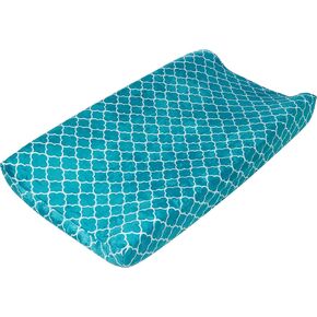 غطاء وسادة تغيير الحفاضات من القطيفة الصيفية، ميدالية باللون الأزرق المخضر in Kuwait