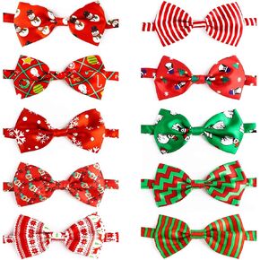 Segarty Puppy Bow Ties, 10 PCS Dog Bowtie Collar Bulk Holiday Cat Collar Grooming Bows for Pet Photography Festival Party Neck Wear Gift, Cute and Plaid Patterned in Kuwait