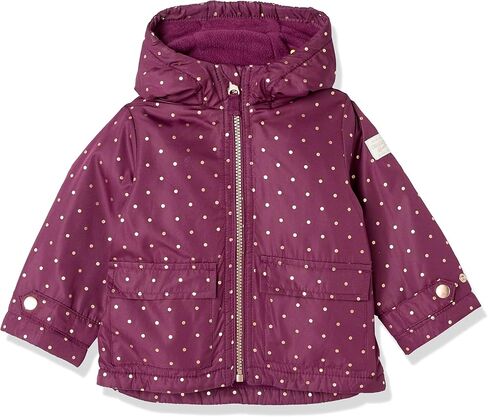 معطف أطفال بغطاء رأس للفتيات من OshKosh B'gosh، أرجواني مع نقاط فويل أنيقة بالكامل in Kuwait
