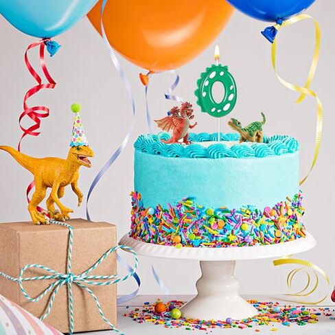 شموع أرقام عيد الميلاد، شموع ديناصور مقاس 2.8 بوصة، شموع كعكة عيد ميلاد الديناصورات، شمعة عيد ميلاد الديناصورات لتزيين الحفلات (رقم 2) in Saudi Arabia