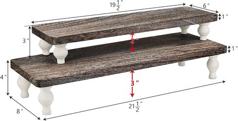 Ikee Design 2 Pcs Set Wooden Display Riser, Wood Cupcake Dessert Display Riser, Countertop Dessert Serving Stand Wood, Cake Display Riser Stands Wood in Saudi Arabia